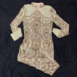 Sequins mesh dress